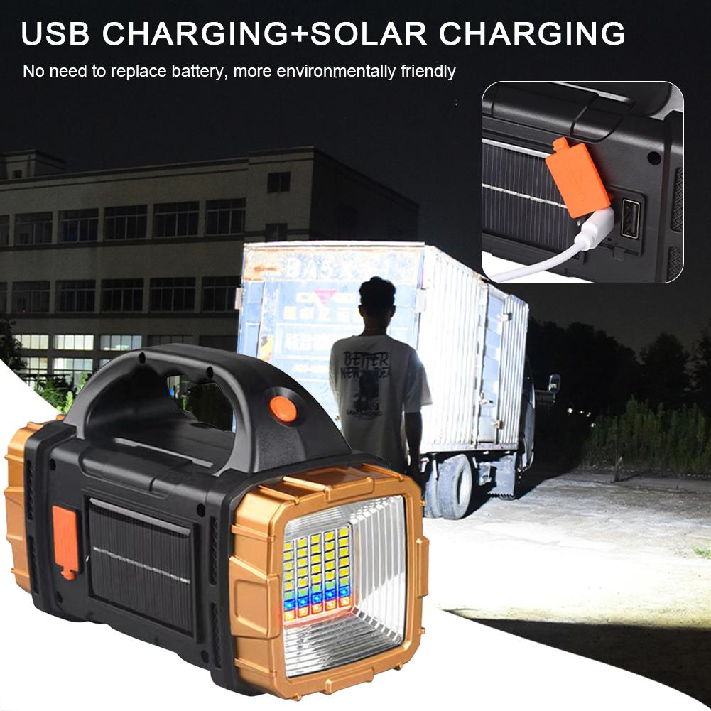 Multifunctional Portable Light Power Bank High Power LED Flashlight USB Rechargeable 1500mAh 8 Lighting Modes Powerful Spotlight
