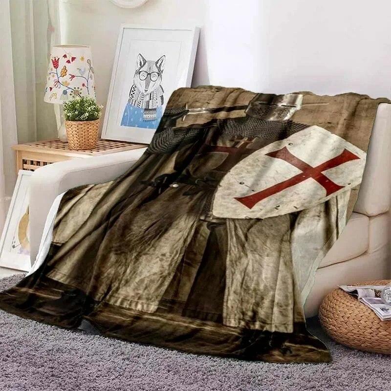 Cavalier Knight Templar Crusaders Games Soft Plush Blanket,Flannel Blanket Throw Blanket for Living Room Bedroom Bed Sofa Picnic