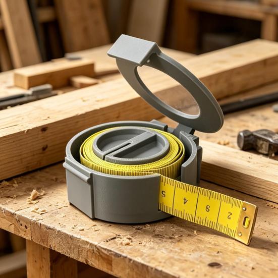 Sewing Tape Storage Box Portable Compact Flip-Top Dust Protection Box Durable Flexible Tape Measures Handy