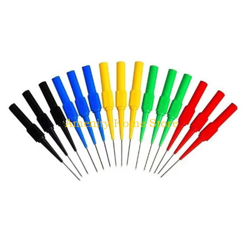 F26C 2/10Pcs Flexible Back Probe Pins 0.7mm Piercing Needle Tip Probes for Car Repairing Electrical Testing