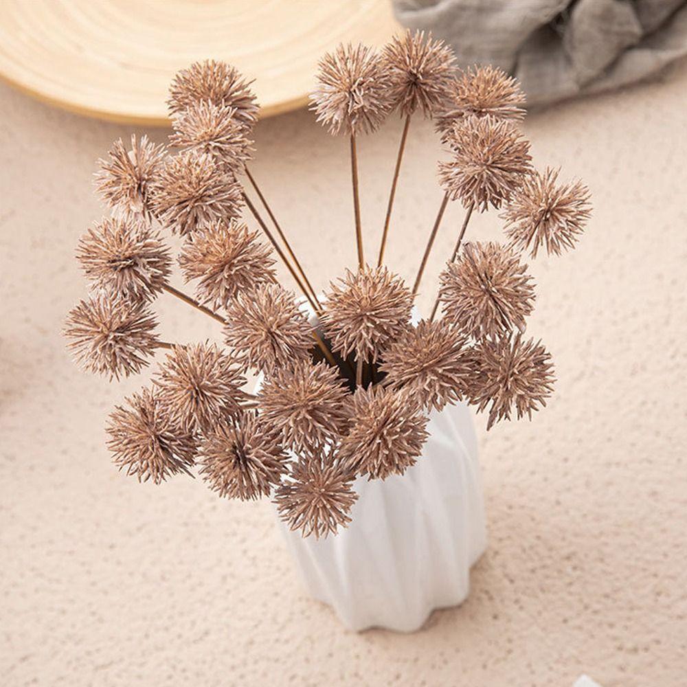 12pcs Realistic Artificial Small Thorn Ball Bouquet DIY Fake Plants Christmas Decoration