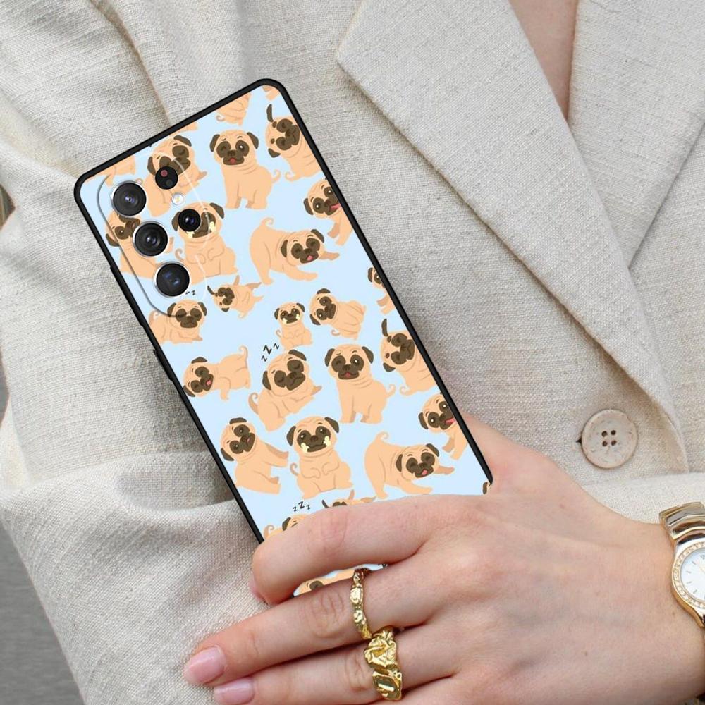 Cute Pug Dog Cell Phone Case for Samsung Galaxy S26 Ultra S25 S24 S23 S22 S21 S20 Note10 Cover