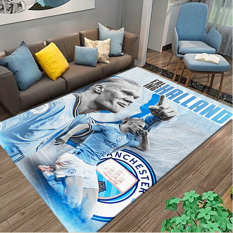 [1pc Erling Haaland Office Chair Carpet] Digital Printed Area Rug for Home & Game Room Use, Soft Indoor Sofa Chair Mat