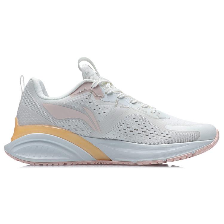 Женские беговые кроссовки Li Ning Легкие Низкие Бело-оранжевые ARHR062-3