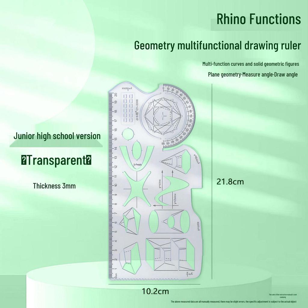 Многофункциональная вращающаяся на 360° линейка для учеников начальной и средней школы - Многоцелевая для математики и геометрии
