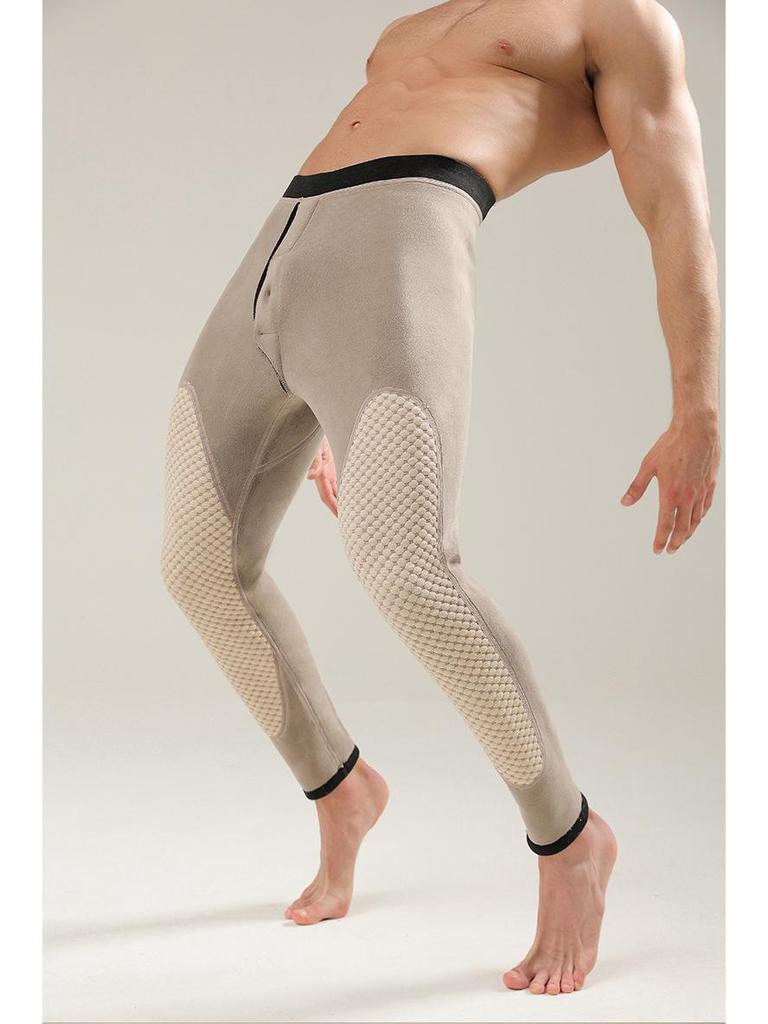 Унисекс-штаны из шерсти и шелка с бархатной подкладкой на коленях — высокая талия, плотные и удобные для пар среднего и пожилого возраста