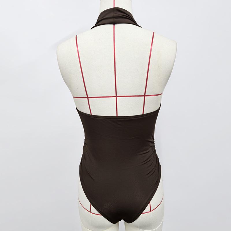 Summer Sexy Slim-Fit Draped Halter Backless Women's Jumpsuit