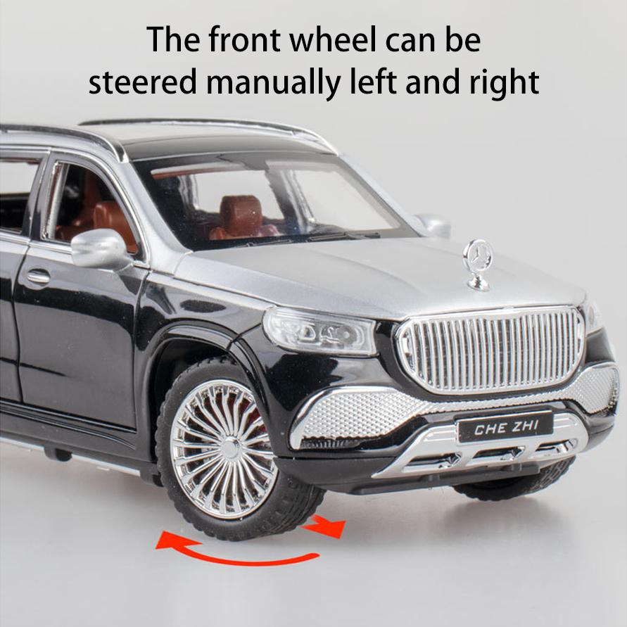 Масштаб 1/24 Benz Maybach Gls600, модель автомобиля из сплава, детская игрушечная машина, подарочные украшения, имитация внедорожника, модель автомобиля, коллекция для мальчиков