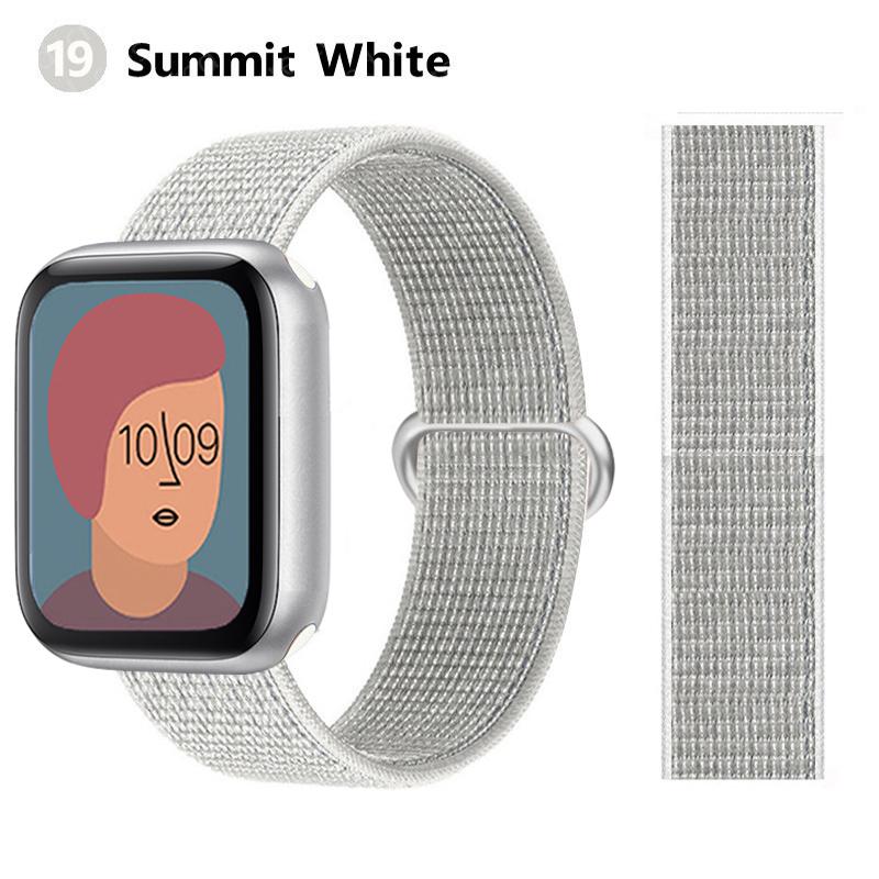 2 шт. Ремешки Для Apple Watch Band 44 мм 40 мм 45 мм 46 мм 42 мм 49 мм 41 мм Нейлоновый петлевой браслет iwatch Серия 10 9 8 7 6 5 3 se ultra 2