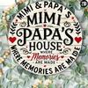 1 шт. Ретро Семейный Дом Металлическая Настенная Табличка Mimi Papa Дом Воспоминания Винтажный Декор Табличка для Сада Патио В помещении На улице Прочный Железный
