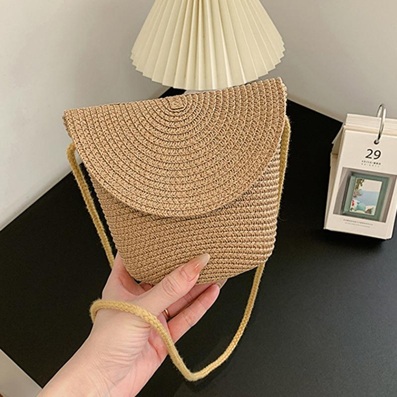 Yogodlns Новая маленькая свежая сумочка, французская соломенная тканая сумка, сумка на плечо, сумка серии Sen, пасторальная сумка через плечо, летняя сумка