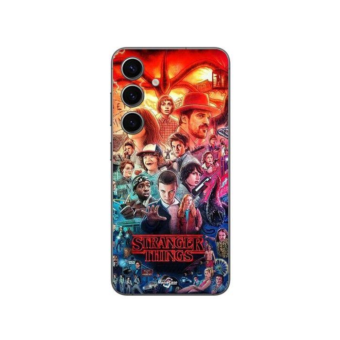 Coque de téléphone - MANIACASE - Samsung Galaxy S25 Plus - Silicone TPU - Noir - Stranger Things