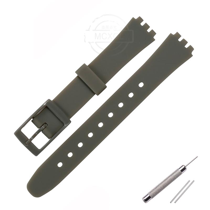 Мягкий силиконовый ремешок для часов, подходящий для Swatch 12 мм, ремешок для девочек и женщин, цветной, водонепроницаемый, наручный браслет, аксессуары для часов