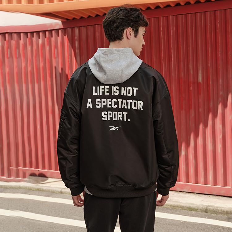 Reebok Бейсбольная куртка унисекс черная 23REF201UGH0
