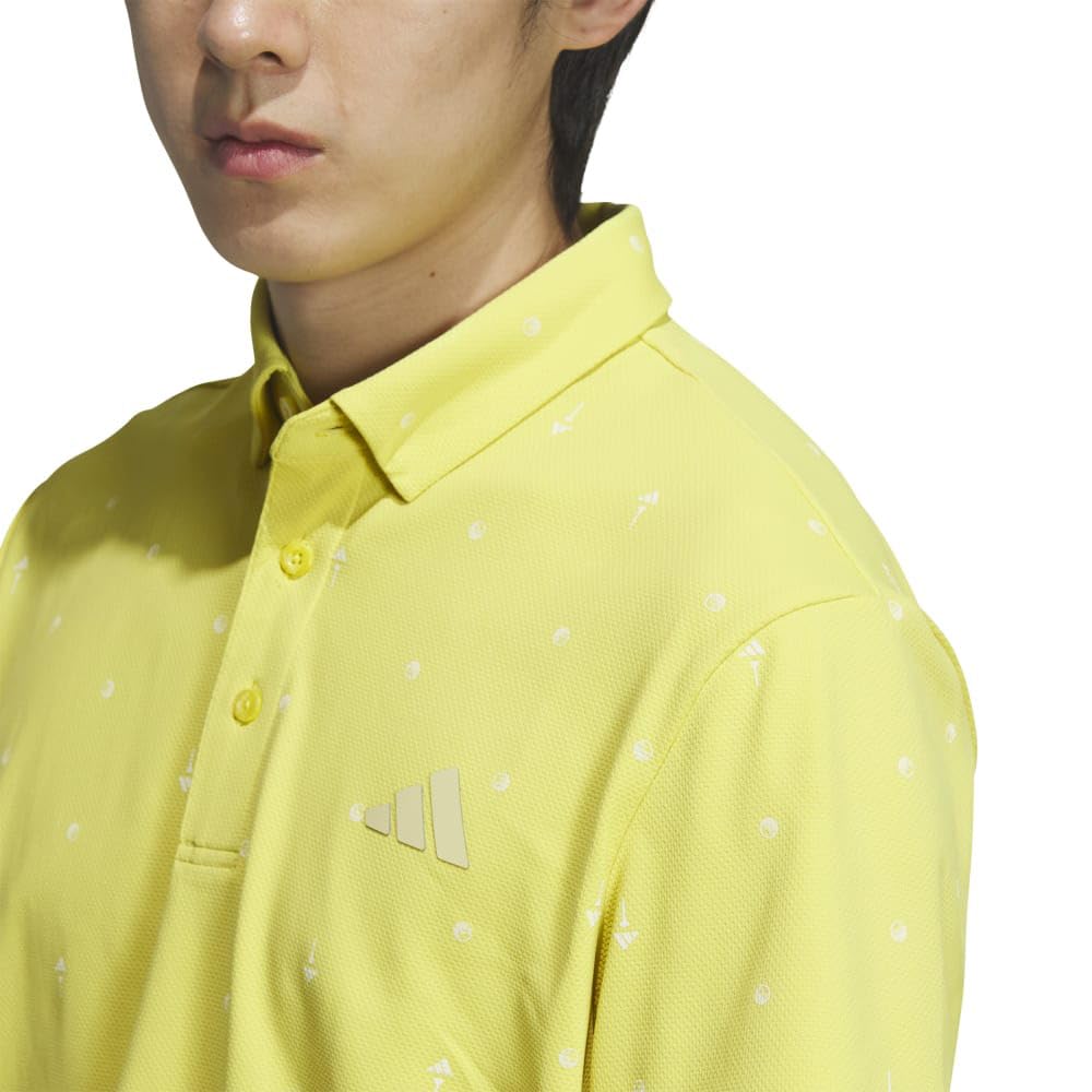 Мужская футболка Adidas Golf Golf Monogram с коротким рукавом, цвет чистый серный