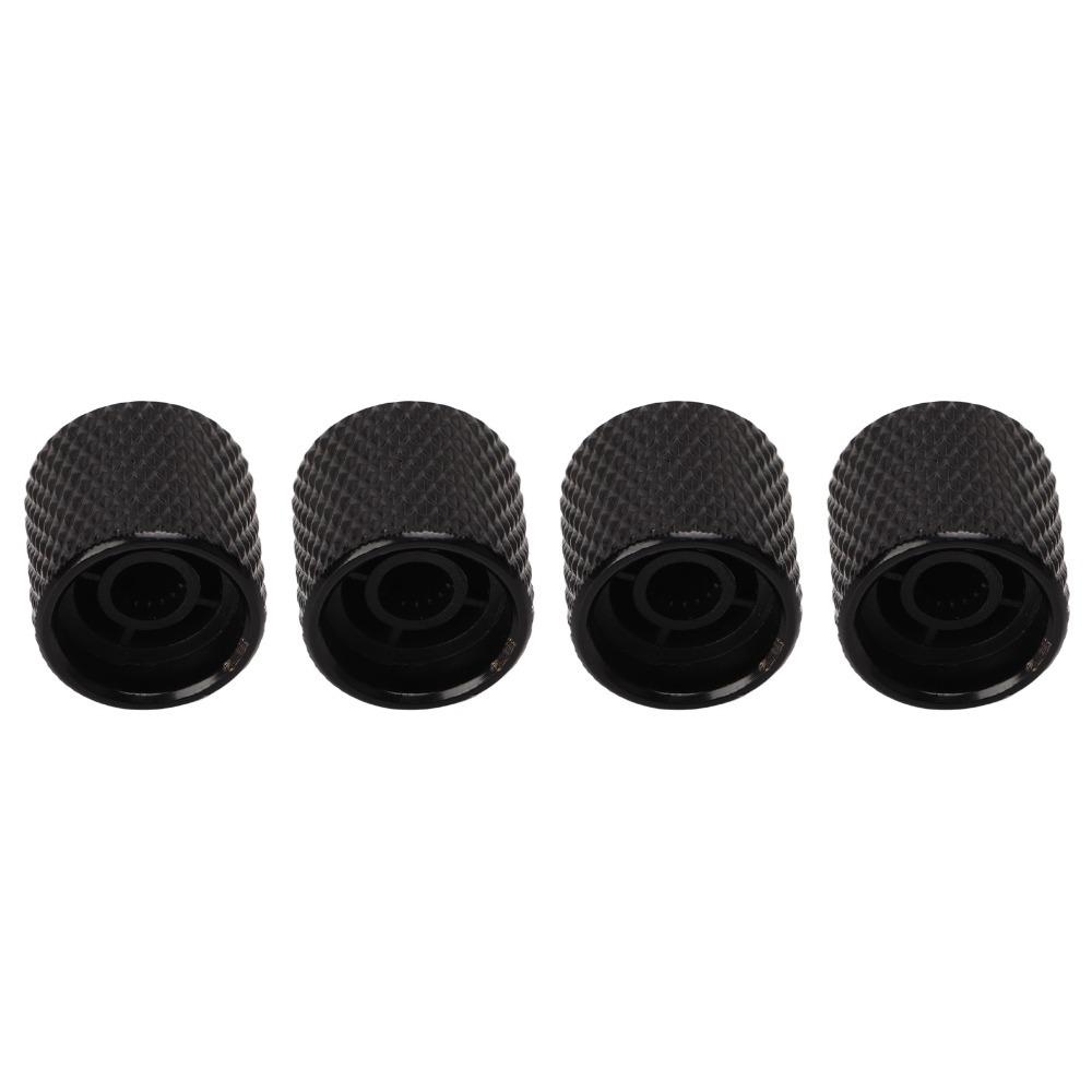 4PCS Black/Silver Electric Guitar Control Knob Replacement Knob For Electric Guitar Control Knob
