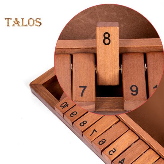 Настольная игра «Закрой коробку» с 8 кубиками, 4-сторонняя образовательная математическая игра-стратегия для 4 игроков, детей, взрослых, семейных вечеринок, деревянная игрушка «Закрой коробку»