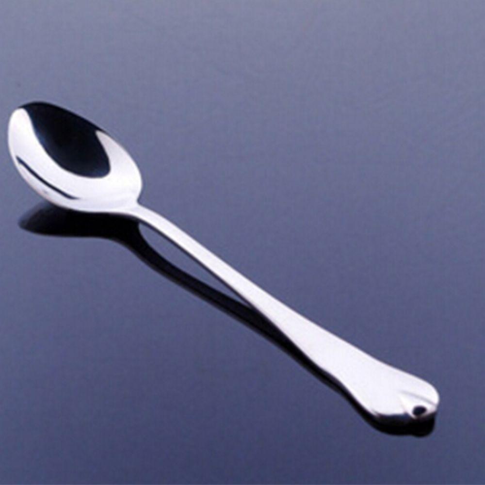 Dinner Round Picnic Dessert Long Spoon Handled Coffee Teaspoon Stainless Tea Spoons
