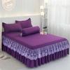 2024 New Luxury Lace Bed Skirt Mattress Cover 3PCS Bed Sheet With 2 Pillowcases Bedspread Fitted Sheet Bedding Set