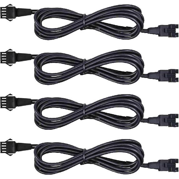 4 ШТ. 60 дюймов/150 см 4-контактный RGB светодиодный многоцветный акцентный свет Удлинительный кабель Проводной комплект для светодиодной мотоциклетной, квадроциклетной, автомобильной подсветки Многоцветная неоновая лента