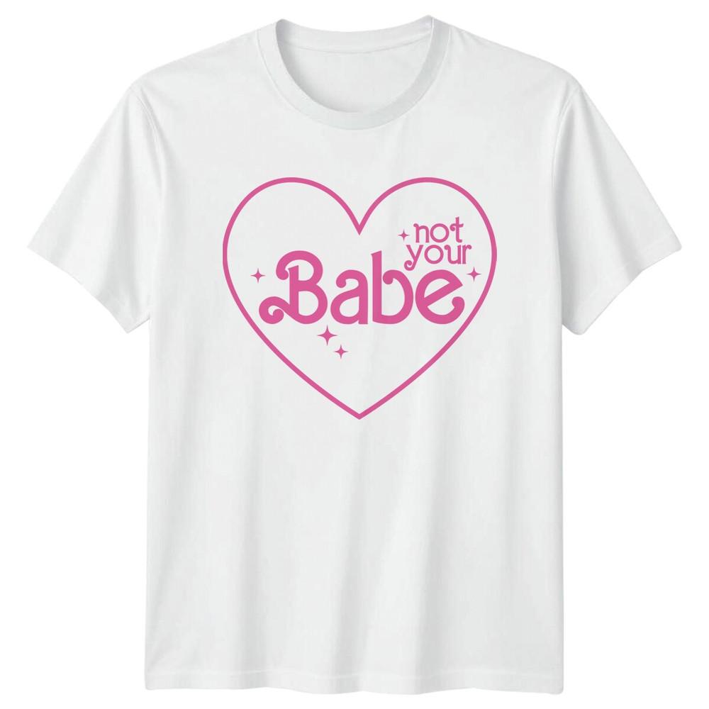 Not Your Babe Feminist Heart TShirt Slogan Quote Tee Gift