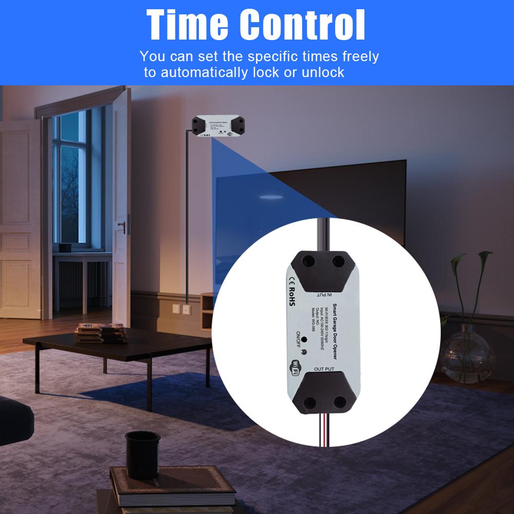 Aoresac Smart WiFi устройство открывания гаражных ворот Tuya Smart Life APP удаленное время Голосовое управление Сети 2,4 ГГц