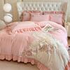 Комплект из четырех предметов из молочного флиса, утепленные простыни, пододеяльник, комплект из четырех предметов в стиле принцессы, постельное белье.