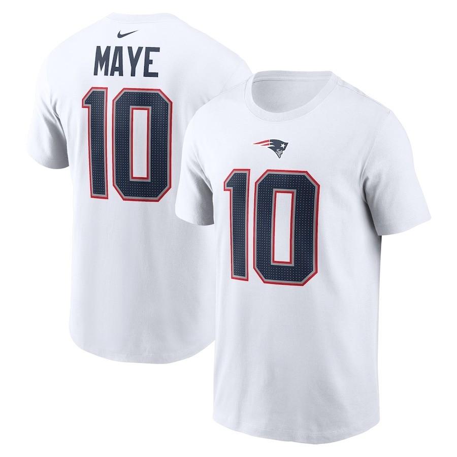 Maye White Patriots Player Name Number Football T-Shirt Size S-5XL Reprint Unisex T-Shirt