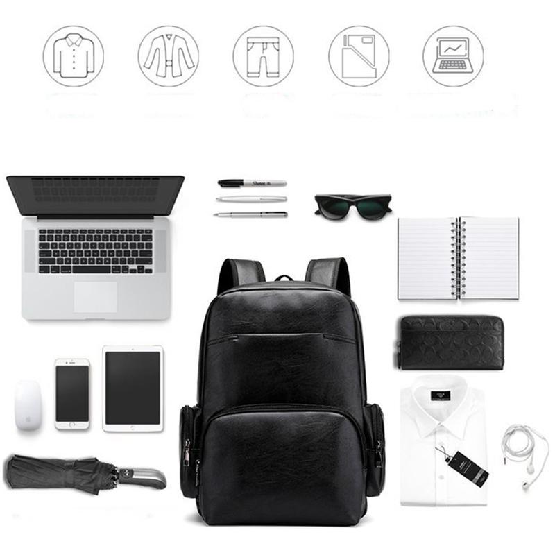 Высококачественный мужской рюкзак из искусственной кожи для подростков, дорожный рюкзак, школьная сумка, мужская деловая сумка для ноутбука