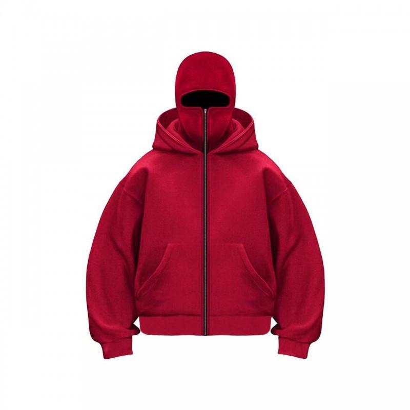 Oversized Zip-Up Hooded Sweatshirt Men Women Plus Size Unisex Long Sleeve Fleece Lined Casual Outerwear Winter