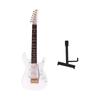 Minature Electric Guitar Wooden Mini Instrument Model Suitable for Gifts Ornaments White
