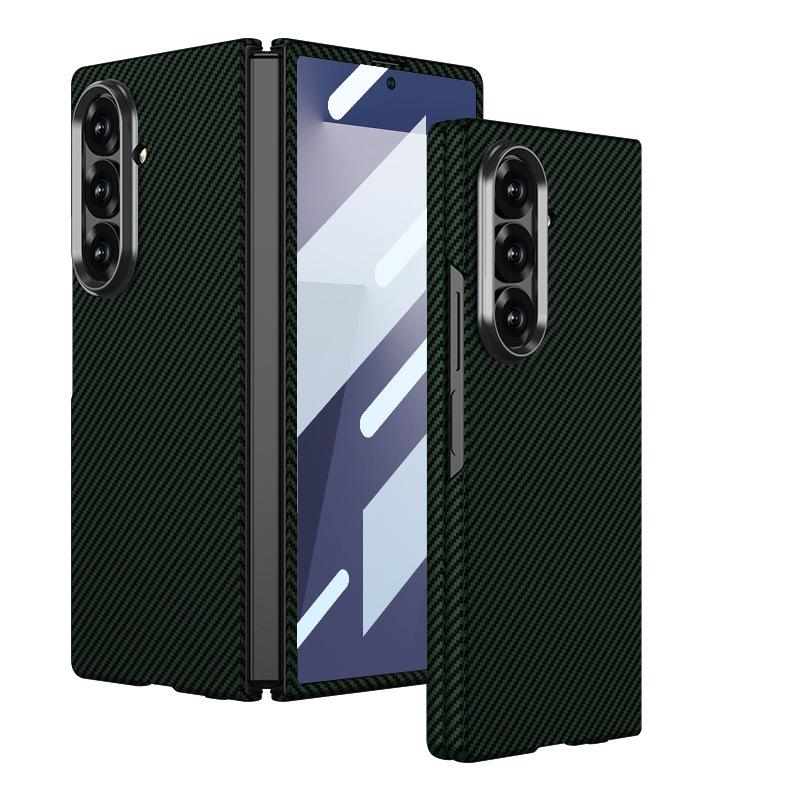 Подходит для чехла для мобильного телефона Samsung Z Fold7, чехол с рисунком из кевларового углеродного волокна, ультратонкий чехол-пленка Fold7, противоударный жесткий чехол
