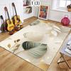 Elegant Watercolor Green Leaf Gold Foil Line Art Non-Slip Area Rug Washable Floor Carpet for Living Room Bedroom Home Decoration