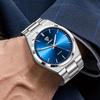 Роскошные полностью стальные деловые часы мужские водонепроницаемые кварцевые с календарем наручные часы Reloj Hombre
