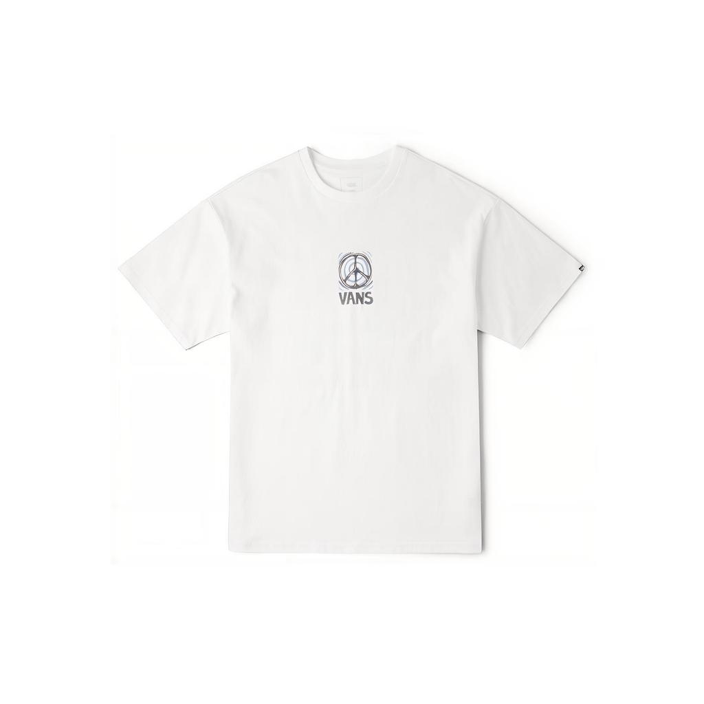 Vans Peace Sign Graphic Short Sleeve T-Shirt White Unisex VN000GTPWHT