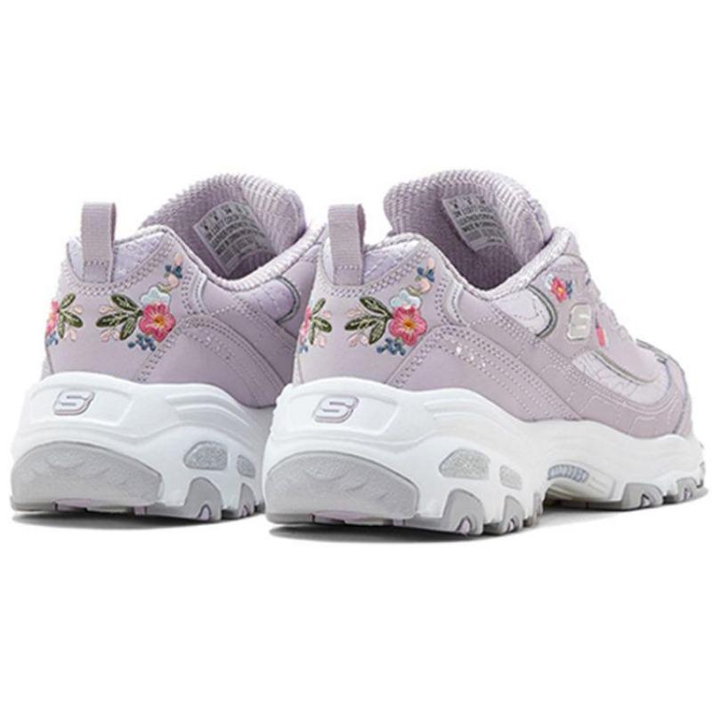 Skechers D'LITES 1.0 Женские Сетчатые Синтетические Амортизирующие Низкие Папины Кроссовки Лавандово-Фиолетовые 11977-LAV