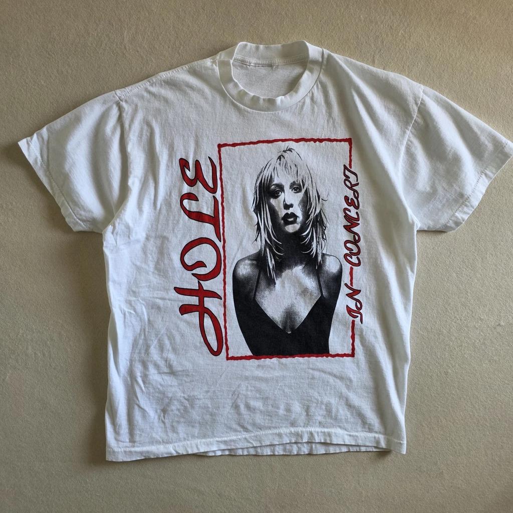Hole Courtney Love Tour Tshirt L Large White
