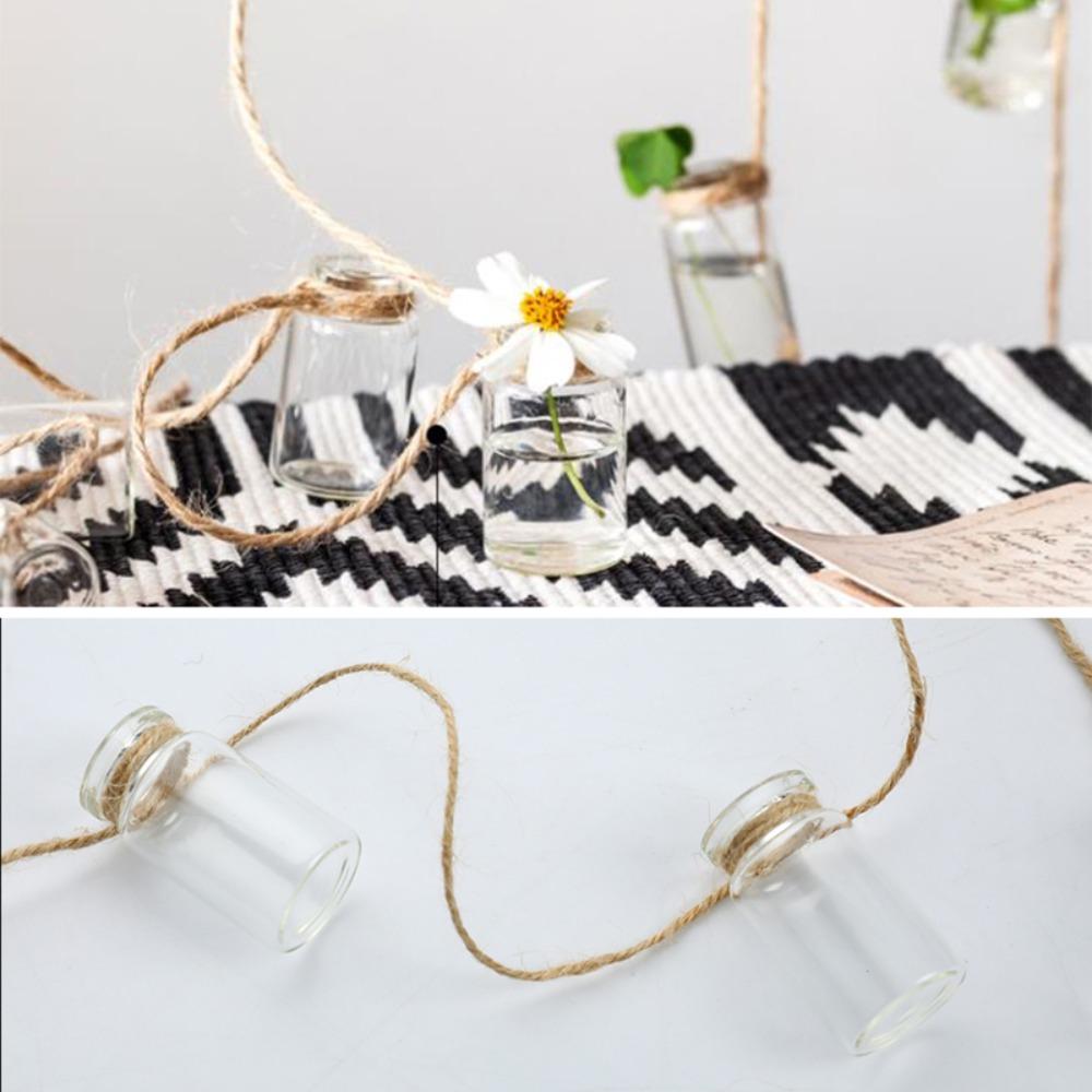 Nordic Home Decor With 8 Mini Bottle 1 Strings Glass Vase Hanging Vase Wind Chimes