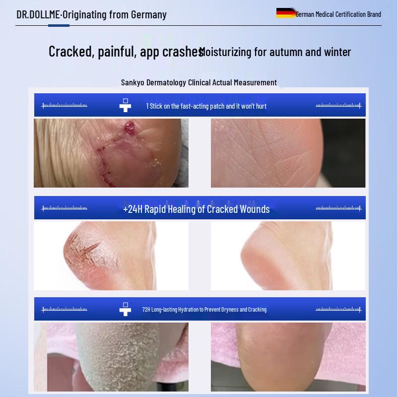 DR.DOLLME Немецкие Вазелиновые Пластыри с Лошадиным Маслом для Заживления