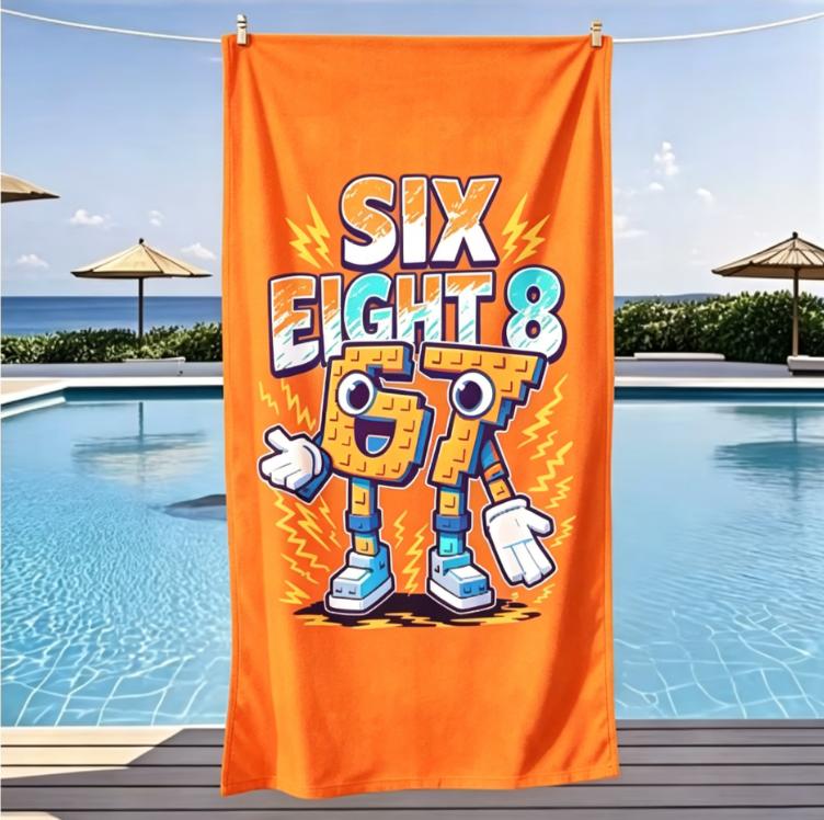 Пляжное полотенце в стиле граффити SIX SEVEN, большое, из микрофибры, не прилипает песок, быстросохнущее, для летнего отдыха, пляжное полотенце, полотенца, ванная комната