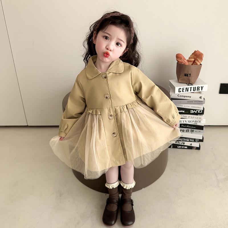 Стильный демисезонный тренч для девочек 2025