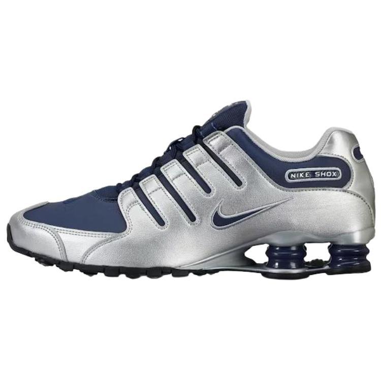 Nike Мужские кроссовки для бега Shox NZ Series Серебристо-синие 378341-402