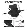 Kayak Seat Cushion with Storage Bag Padded Adjustable Canoe Safety Seat Waterproof Surf Paddle Board Seats with Back Support