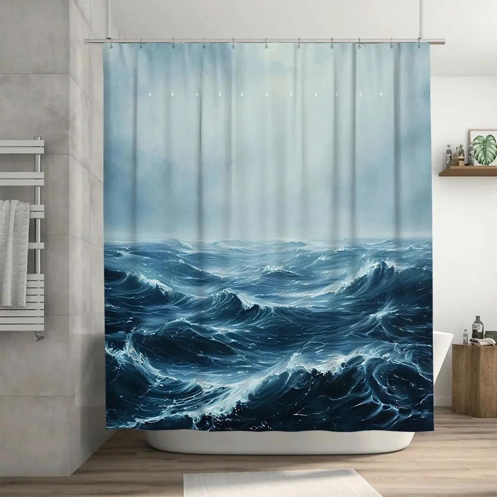 ~O~Luxury Galaxy Shower Curtain Set with Sparkly Gold Foil Modern Bathroom Decor for Home Bath Accessories