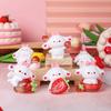 Sweet Berry Little Rabbit, Cute Strawberry Little Rabbit, Transparent Resin Gummy Candy, Cute Granules, Table Decoration, A Gift for Girls