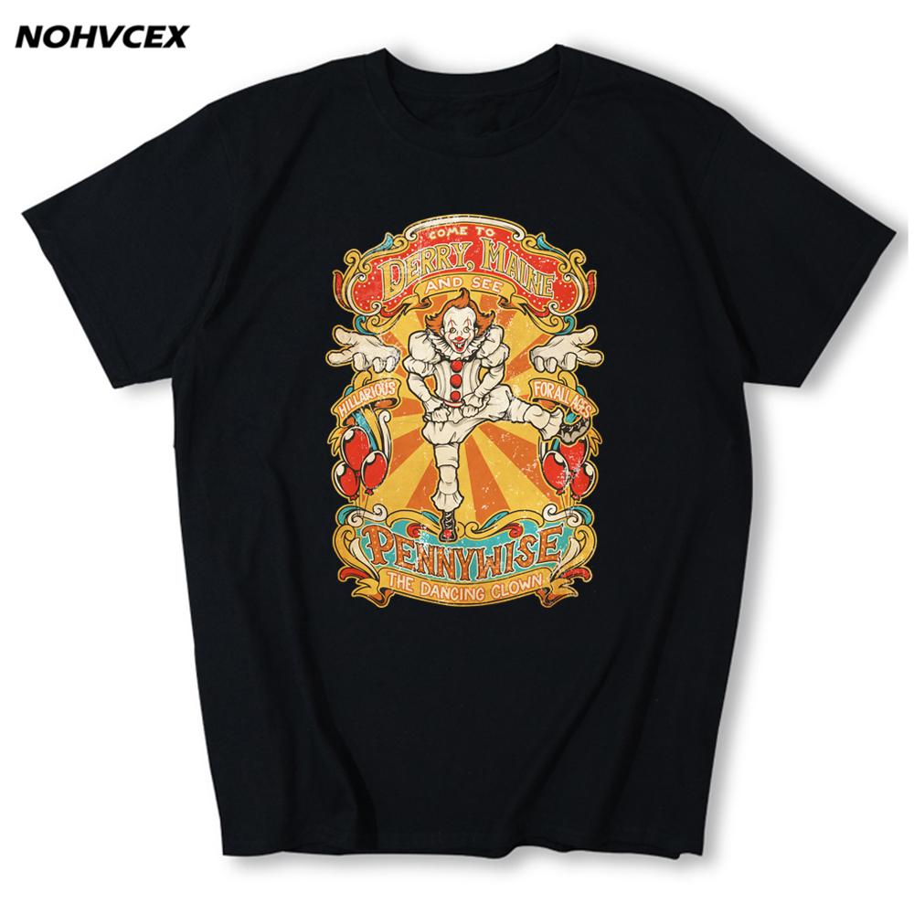 Pennywise Dancing Clown T Shirt It Movie Film Retro Vintage Horror Cult Style Harajuku Funny Stephen