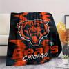 Chicago Bears Print Flannel Blanket, High quality Comfortable for All Seasons, Home Decor, Warmth and Comfort, Perfect for Christmas Gifts