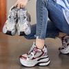 Inner Height Increase 12CM Dad Shoes Women's Autumn New Small Man Thick-soled Mesh Sports Shoes Super High Heel Casual Shoes