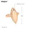 SIMJOO Gloss Hollow Out High Class Necklace Ring Set
