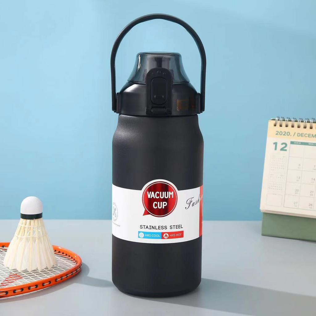 Большая термокружка для живота, большая емкость, нержавеющая сталь 304, высококачественная детская соломенная кружка для воды, переносная бутылка для воды на открытом воздухе